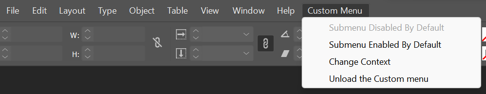 Кастомное меню в Adobe InDesign